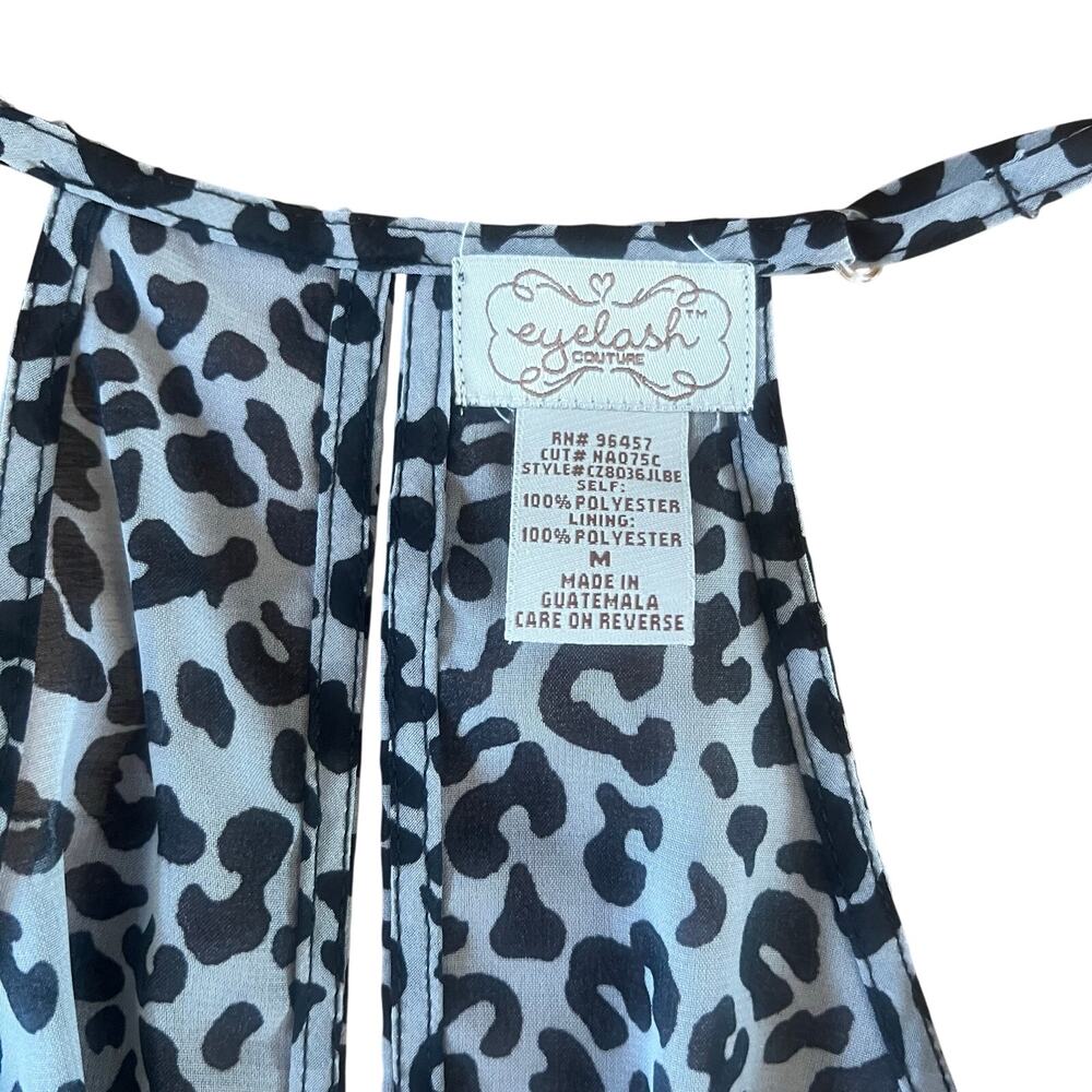 Eyelash Couture Leopard Ruffle Racerback Mini Dress | M - Picture 4 of 4